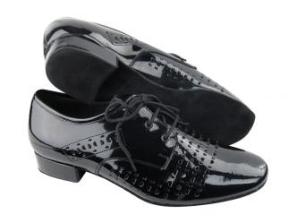 Dance shoes men black patent  